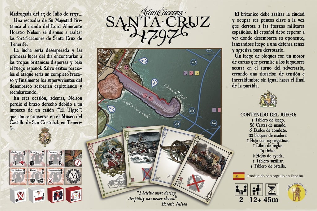 Santa Cruz 1797 juego de mesa